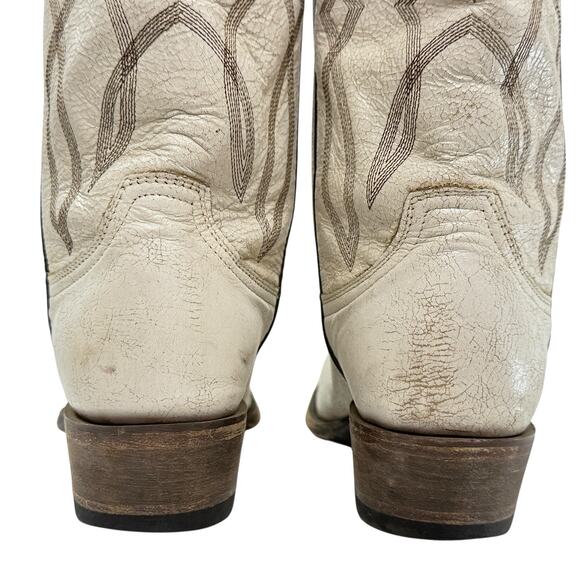 Idyllwind Colt Crackled White Leather Snip Toe Western Cowgirl Boot Size 8 - Picture 7 of 12
